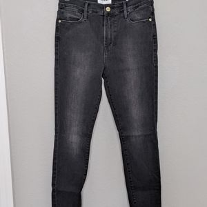 FRAME Le High Skinny jeans size 28 in black wash